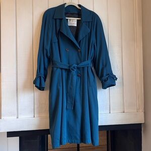 Vintage London Fog Teal Trench Coat